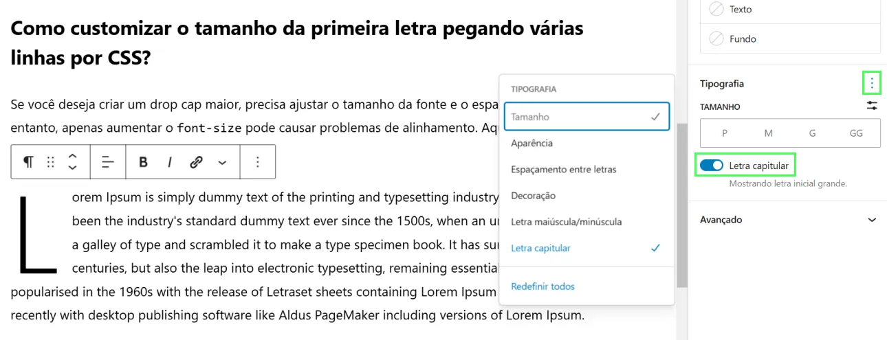 Primeira letra maiúscula no WordPress